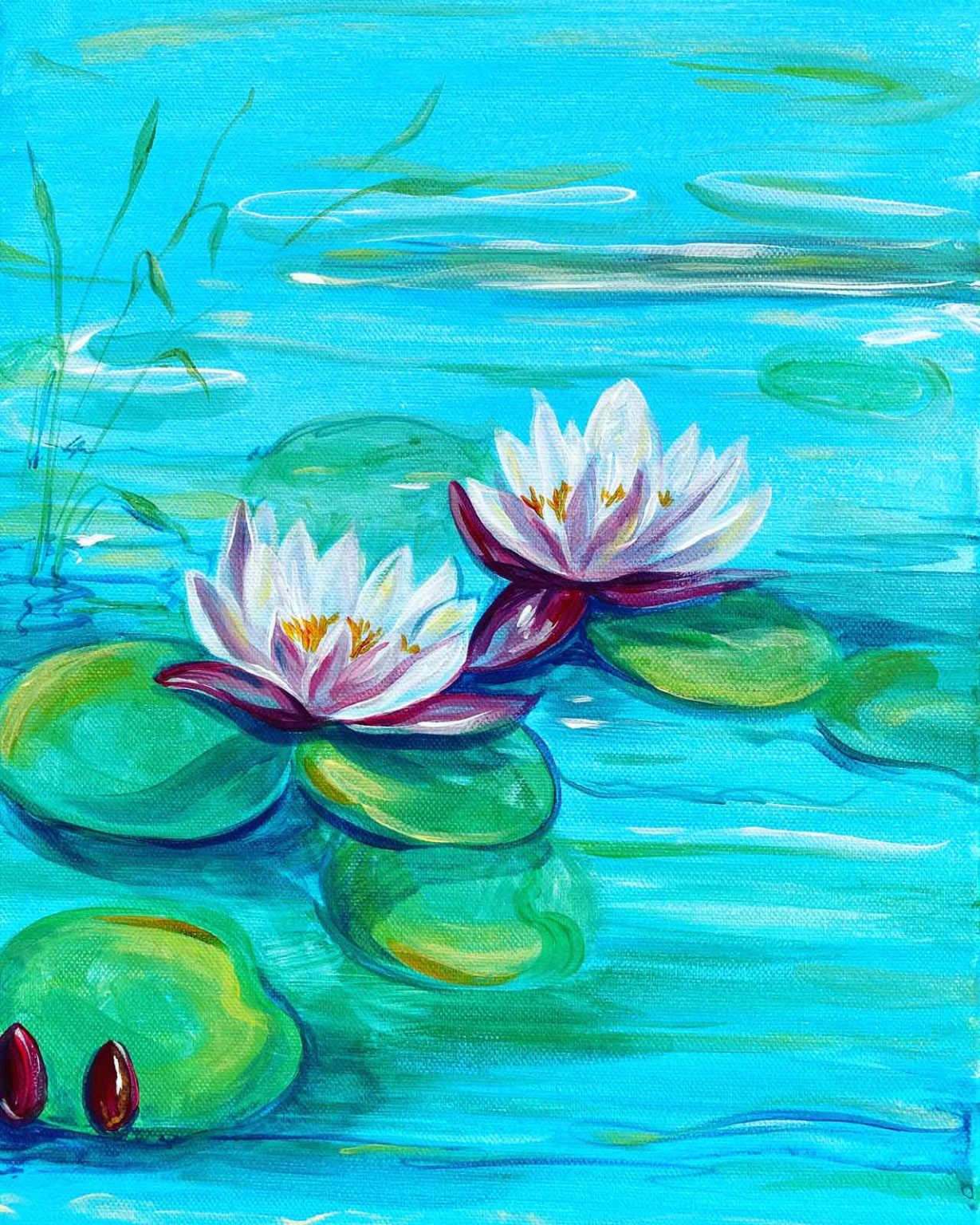 Лилии на воде картина